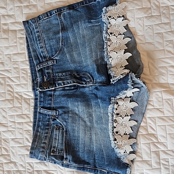 Lace Trim Shorts - Picture 1 of 1